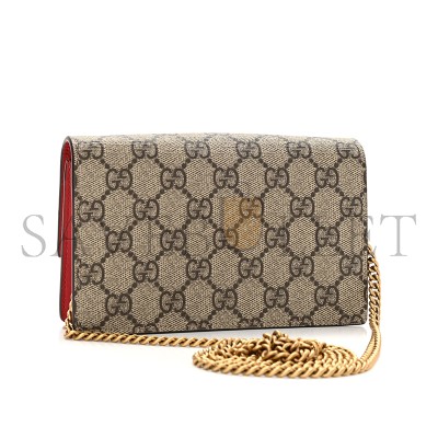 GUCCI GG SUPREME MINI CHERRY CHAIN BAG 481291 (16.5*9*4cm)